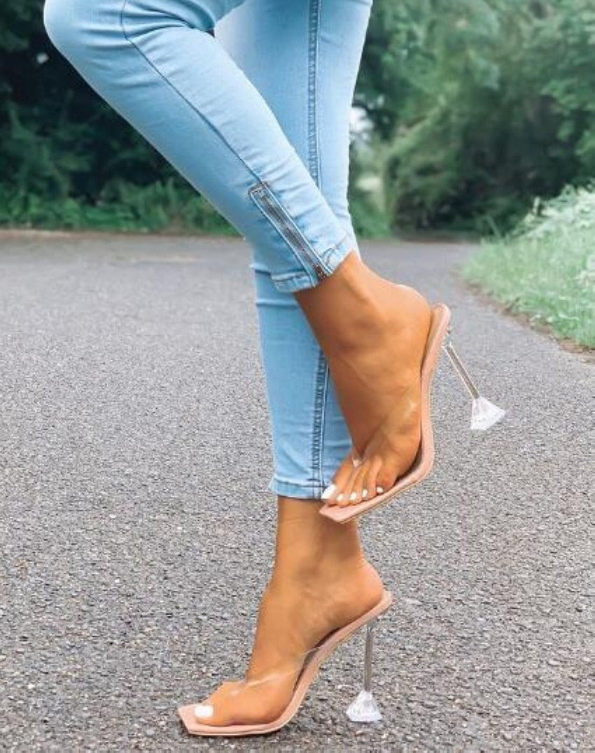 Transparent Flip Flop Heels